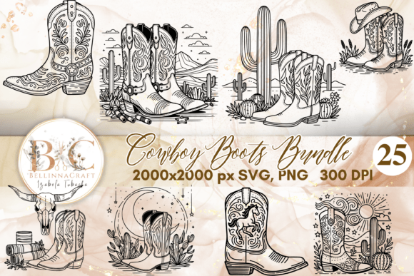 Cowboy Boots SVG PNG Bundle Review