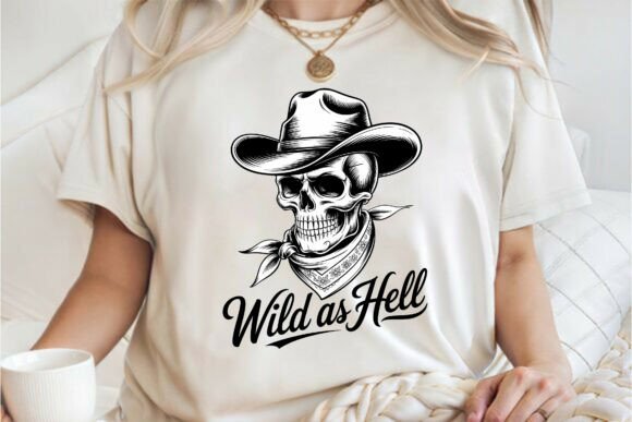 Cowboy Skeleton Wild as Hell Shirt PNG Review: Practical Embroidery Design Insights