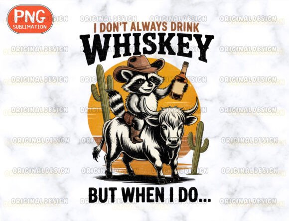 Funny Raccoon Png, Whiskey Humor Png Review: A Western Twist on Embroidery